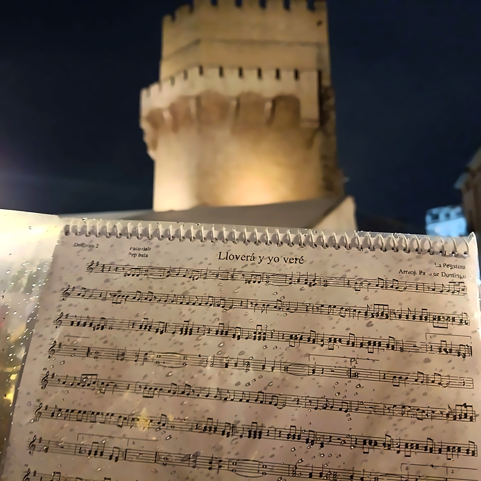 Partitura de La Xe-ranga bajo la lluvia